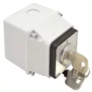 Tracon Tokozott főkapcsoló, kulcsos, BE-KI, 20A, 4P, 5.5kW, 48x48mm, TKFK-20T