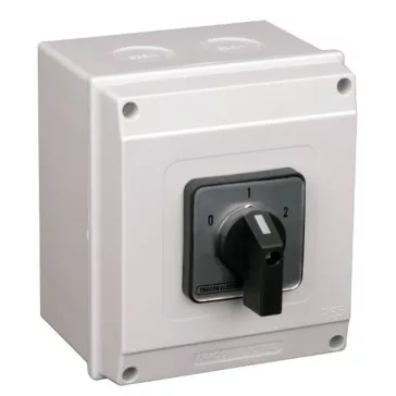   Tracon Tokozott dahlander motor főkapcsoló, 20A, 5.5kW, 48x48mm, TKM-20/DT65