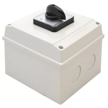   Tracon Tokozott közvetlen Y-D motor főkapcsoló, 25A, 7.5kW, 48x48mm, TKM-25/CT65