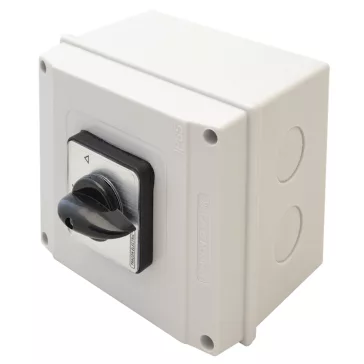   Tracon Tokozott közvetlen Y-D motor főkapcsoló, 25A, 7.5kW, 48x48mm, TKM-25/CT65