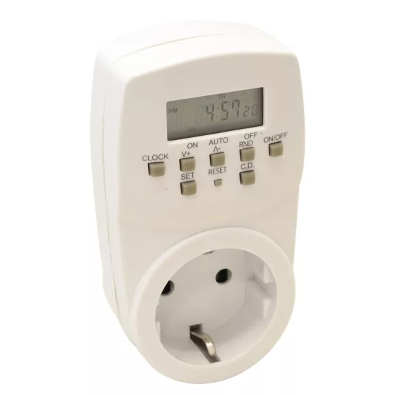 Tracon Dugaljba dugható kapcsolóóra, heti, elektronikus, TKO-DHE Tracon Dugaljba dugható kapcsolóóra, heti, elektronikus, TKO-DHE