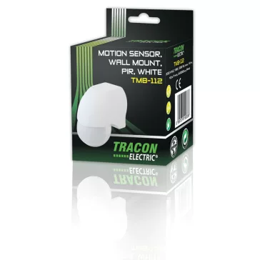   Tracon Külltéri mozgásérzékelő, infra falra, fehér, TMB-112