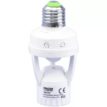   Tracon Beltéri Beltéri mozgásérzékelő adapter, infra, E27 foglalatba, TMB-E50