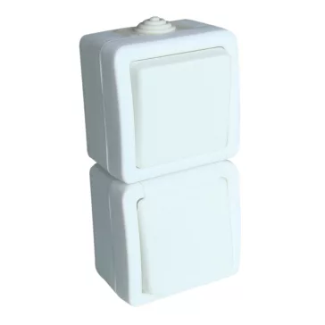   Tracon Falon kívüli egy áramkörös kapcsoló+csatlakozóaljzat 16A/250VAC, IP54 (101), TR-PH03