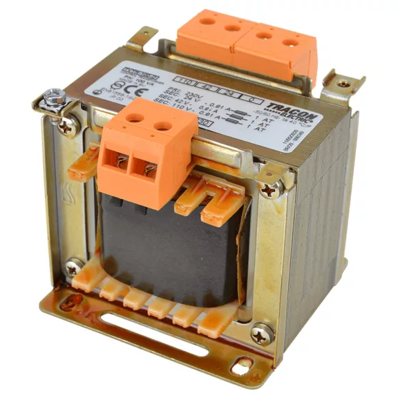 Tracon leválasztó transzformátor 100 VA, 230V / 24-42-110 V, TVTR-100-D Tracon leválasztó transzformátor 100 VA, 230V / 24-42-110 V, TVTR-100-D