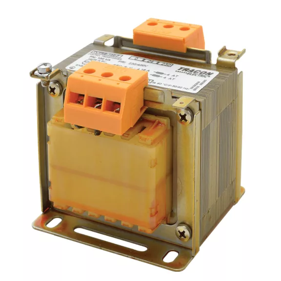 Tracon biztonsági transzformátor 100 VA, 230–400 V / 24–230 V, TVTRB-100-F Tracon biztonsági transzformátor 100 VA, 230–400 V / 24–230 V, TVTRB-100-F