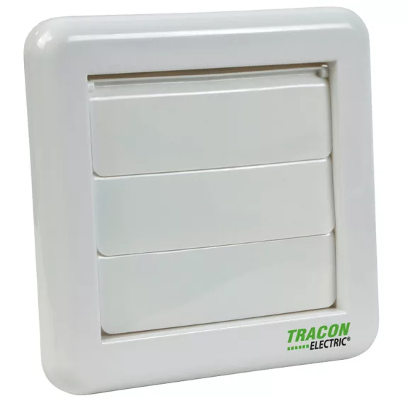 Tracon kültéri gravitációs zsalu fürdőszobai ventilátorhoz, VFG100 Tracon kültéri gravitációs zsalu fürdőszobai ventilátorhoz, VFG100