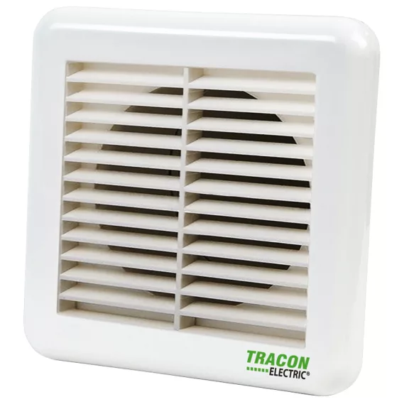 Tracon kültéri fix zsalu ráccsal fürdőszoba ventilátorhoz, VFS100 Tracon kültéri fix zsalu ráccsal fürdőszoba ventilátorhoz, VFS100