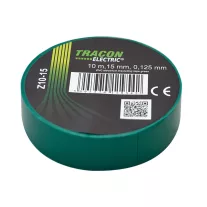 Tracon  Z10-15 Szigetelőszalag, zöld