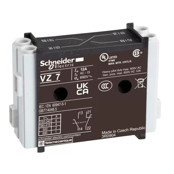 Schneider Segédérintkező blokk (1Z+1NY), VZ7 Schneider Segédérintkező blokk (1Z+1NY), VZ7